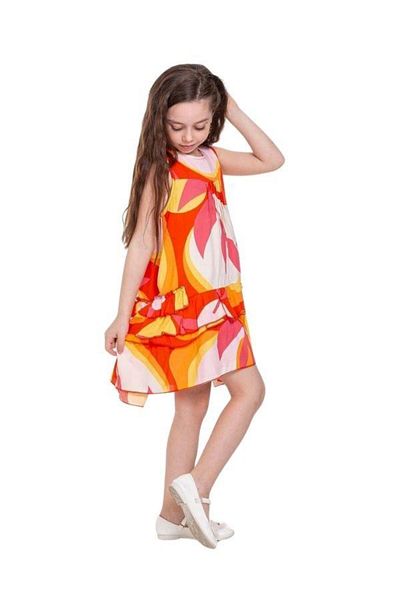 NK Patterned Girl's Bell Dress