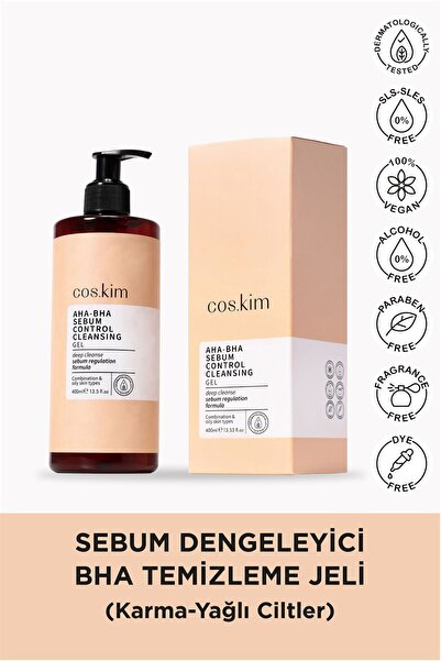 Cos.kim Aha & Bha Içeren Sebum Dengeleyici Gözenek Arındırıcı Temizleme Jeli ...