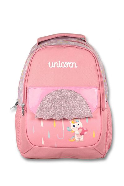 ÜMİT ÇANTA Pink Ümit Bag - Cennec Glitter Unicorn Backpack, for Girls
