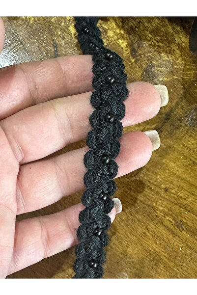 Gönülden Tasarım 1 CM crna Sa perlama traka za pleteninu - pribor za šivanje ...