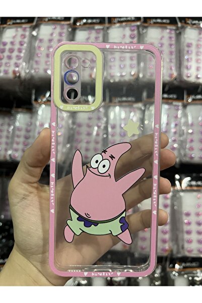 OVADA Samsung A03S Uyumlu Kamera Korumalı Çizgi Film Karakterli Silikon Şeffa...