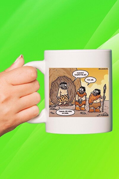 remonz Coffee Cartoon Printed White Porcelain Mug