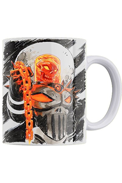 remonz كوب Ghost Rider مصنوع من البورسلين بنسبة 100% ومطبوع على الوجهين