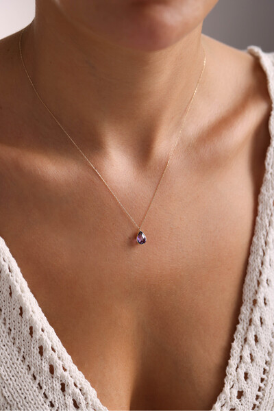 Gianfranco 14 Ayar Altın Damla Kolye