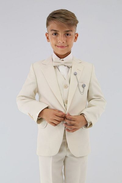 SIRRI Special Cream Colored Little Gentlemen's Suit for 6-10 Years - Elegant and Stylish Choice