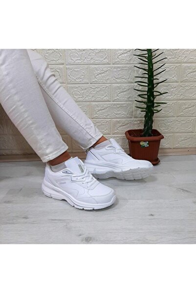 Kinetix Melly Pu Beyaz Fuspetli Dolgu Topuk  Spor Ayakkabı