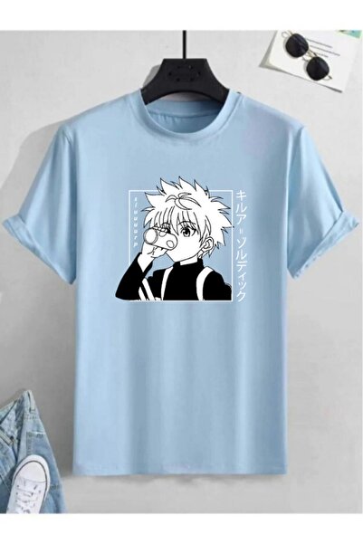 oneagılyazı تي شيرت مطبوع عليه الرسوم المتحركة Hunter للجنسين مقاس كبير