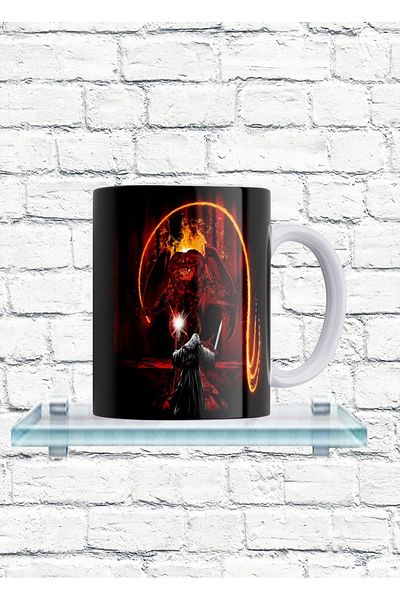 remonz كوب LOTR Lord of the Rings Balrog Gandalf مصنوع من البورسلين بنسبة 100%