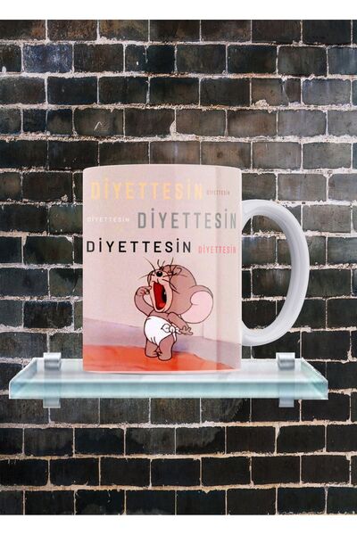 remonz 100% Porcelain Mug with Diet Reminder Written