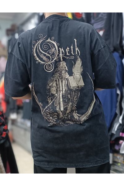 Köstebek Μπλουζάκι Opeth με μοτίβο που πλένεται oversize