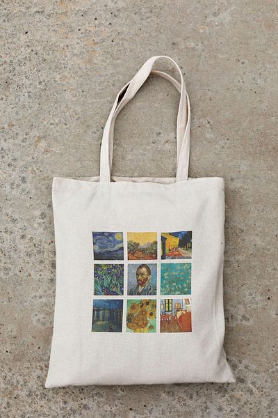 daystore Υφασμάτινη τσάντα με μοτίβο Van Gogh Art Collage