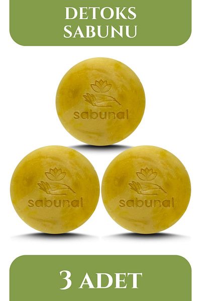 sabunal صابون ديتوكس 3 قطع - صابون طبيعي لتنظيف البشرة