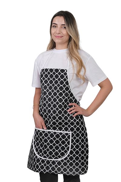 sevilya Trendy Membrane Set of 3 Liquid Proof Waterproof Kitchen Apron Dowry Set (1 Glove, 1 Handle)