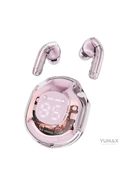 yumax Şeffaf kablosuz Bluetooth kulaklık gürültü iptal Stereo kulaklık ile di...