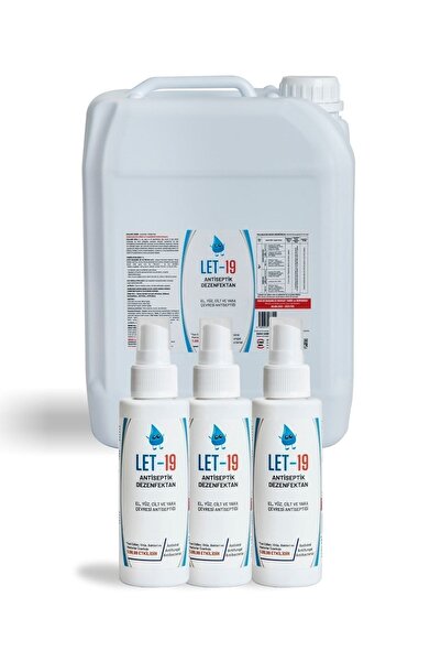 LET-19 Hipokloröz Asit Okul Seti - 5l + 3 Adet 100ml Antiviral- Dezenfektan