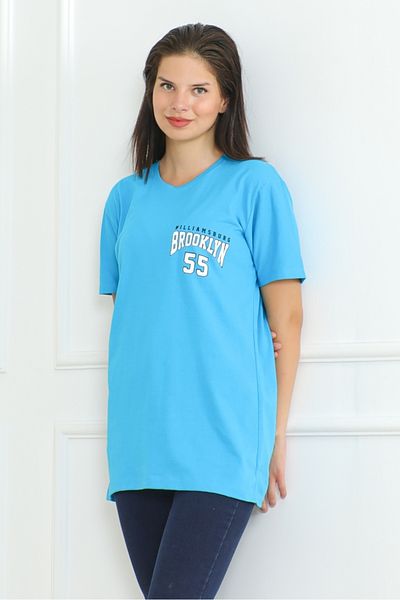 Bestenur Tricou albastru cu imprimeu Brooklyn 1076