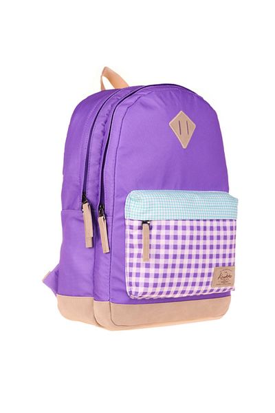 KAUKKO Wichlight Lilac Plaid Backpack - K1646