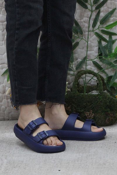 Mehmet Mete EZ0095 Lightweight and Flexible Women's Slippers - For Beach, Sea, Pool