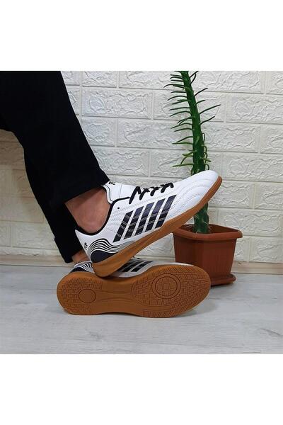 MP ONE M.P 1351 - White Black Non-Slip Sole Futsal Shoes
