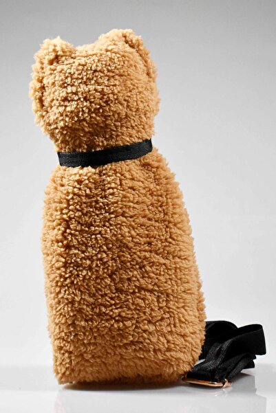 4nio Geantă de umăr în formă de pisică din țesătură Teddy