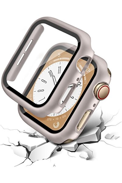 Alstrap Apple Watch 2 3 4 5 6 7 8 Se 40mm Compatible Case Case And Screen Protector 360 Full Protection Cover Starlight