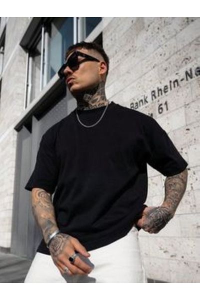 THE WHITE Oversize Μαύρο T-Shirt
