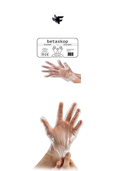 FİGANLAR 100 Transparent Patisserie Gloves - Cafe Restaurant Restaurant Cleaning Use