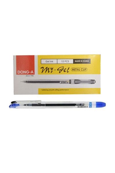 Dong-A My-gel 0.5 Needle Tip Pen Blue 12 Pieces