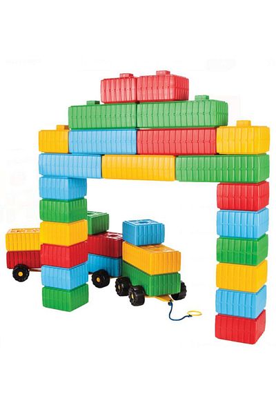 PİLSAN Pilsan Brick Block and Car Set