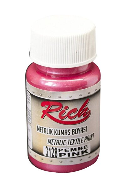Rich Metalik Kumaş Boyası 50 cc. 3128 PEMBE