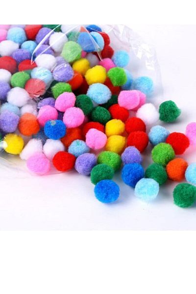 Temel 20mm 10 Colors Mixed 70 Pompoms