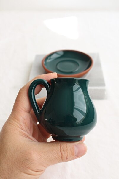 Toprak Ürünler Tulip Sechs-Person Cup Set (Petrol Green)