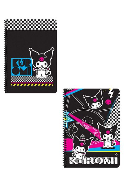 KESKİN COLOR Kuromi A4 80 Sheets Cardboard Cover - Notebook Set of 2