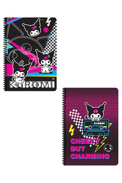 KESKİN COLOR Kuromi A4 80 Sheets Cardboard - Sharp Color Notebook Set of 2 3