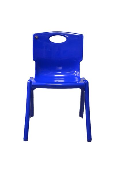 Temel 1.kalite Kırılmaz Çocuk Sandalyesi – Kreş Ve Anaokulu Sandalyesi Mavi 8...