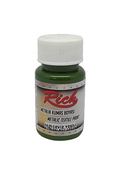 Rich 50 Cc Metalik Ceviz Yeşili Akrilik Kumaş Boyası 3142