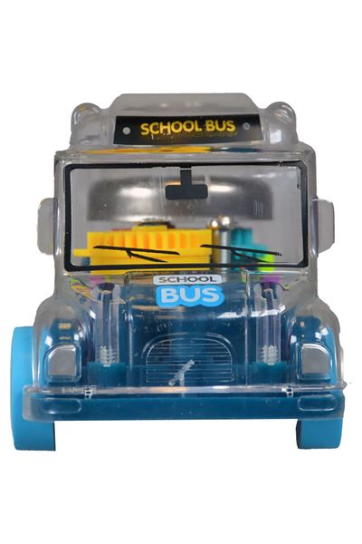 CToys Ctoy Transparent Minibus with Light and Sound Blue
