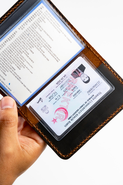 Niki Leather Hakiki Deri Ruhsat Kabı Taba