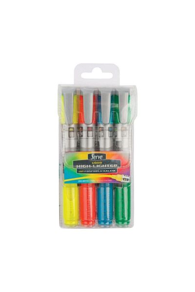 Serve Liquid Highlighter Liquid Ink Highlighter 4 Colors Set B