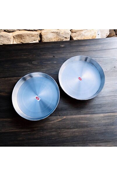 Metler 2 Li Alüminyum Yuvarlak Tepsi Davul Fırın Börek Tepsisi 28 Cm