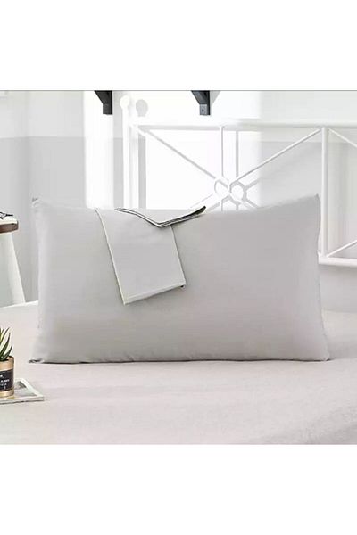 LilaMOON Cotton Ranforce Fabric - Gray Pillow Case (2 PCS)