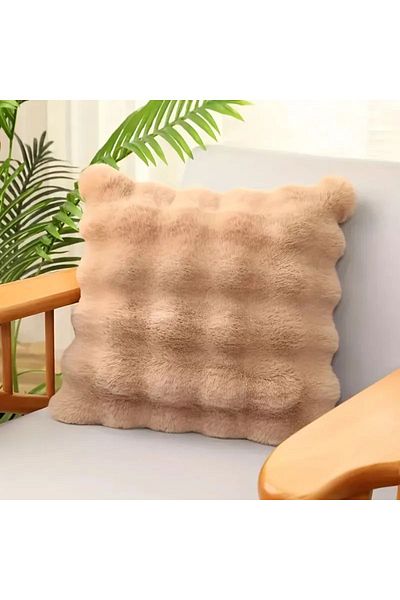 BALADI HOME Λούτρινη χοντρή μαξιλαροθήκη - 40x40 cm Rabbit One Side Throw (1 Τεμάχιο)