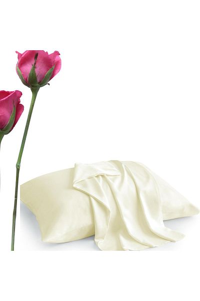 LilaMOON Βαμβακερή Μαξιλαροθήκη Light Cream Ranforce - 2 Τεμάχια