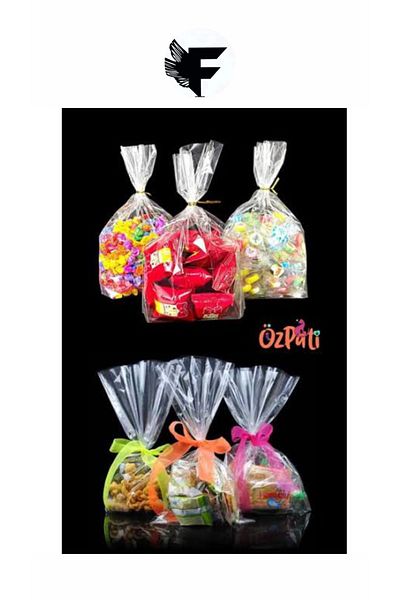 FİGANLAR 1st quality 100 Pieces 12x20 Plain (No Tape) Clear Gelatin Glossy Opp Cookie Accessory Bag Packaging