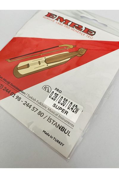 GMC MUSIC STORE Emre 0.25 / 0.28 / 0.42 Super Pyramid Fiddle String + Resin Gift