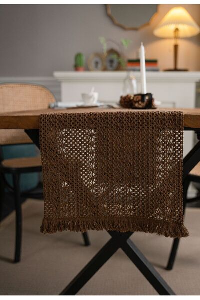 nonamino Bumbac organic Dantela Runner Model Fluture 150x35