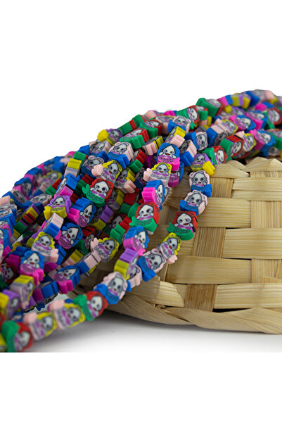 Prestij Boncuk Σειρά χάντρες Fimo 10 mm - Μικτό χρώμα, Φιγούρες, 40 τμχ