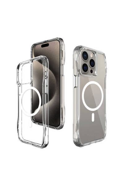 Rivor Apple iPhone 15 Pro Uyumlu Kılıf Kamera Çıkıntılı Magsafe Şarj Özellikl...
