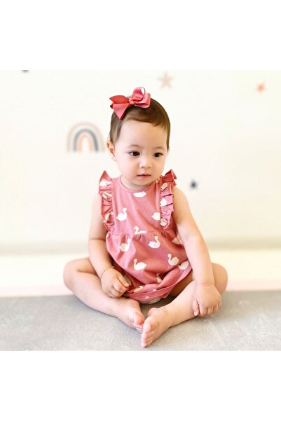 Sahici Anne Agrafă pentru copii fără păr Boutique Bow, 8 cm - Trandafir uscat...