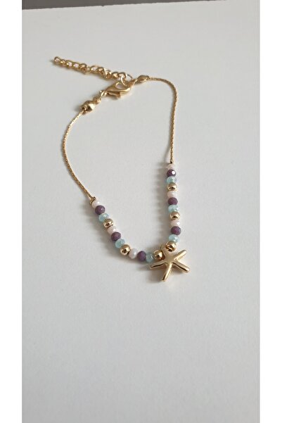 feriden Sea Star Bracelet - Women's Steel Finish, Luck & Sling Bracelet 18 cm Fmaccesories